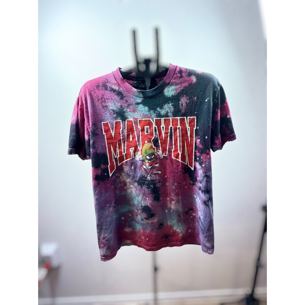 The Hundreds Looney Tunes Marvin the Martian Tie Dye‎ T-Shirt Mens Large Galaxy